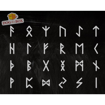 Runes stencils cards n.1 - 24 individual runes reusable stencils for wood, walls and fabrics