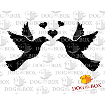 Love Doves stencil - Reusable wedding stencil for wood signs, wall decor and fabric