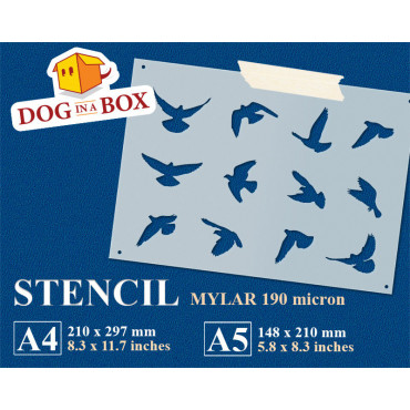 Stencil di uccelli volanti...