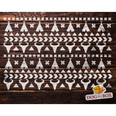 Native Americans Pattern stencil n.1 - Reusable indian pattern stencil