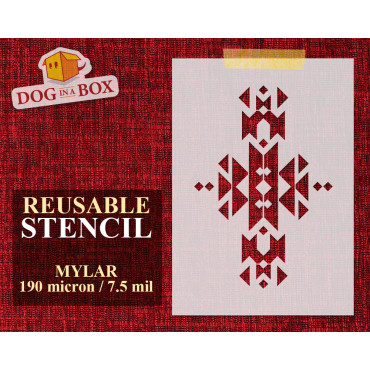 Native Americans Pattern stencil n.2 - Reusable indian pattern stencil