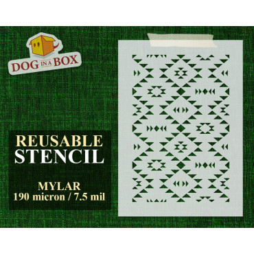 Native Americans Pattern stencil n.3 - Reusable indian pattern stencil