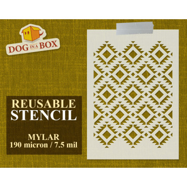 Native Americans Pattern stencil n.6 - Reusable indian pattern stencil