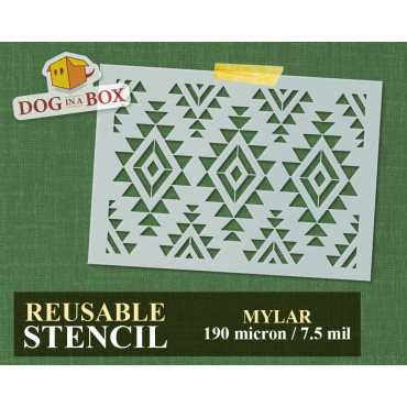 Native Americans Pattern stencil n.7 - Reusable indian pattern stencil