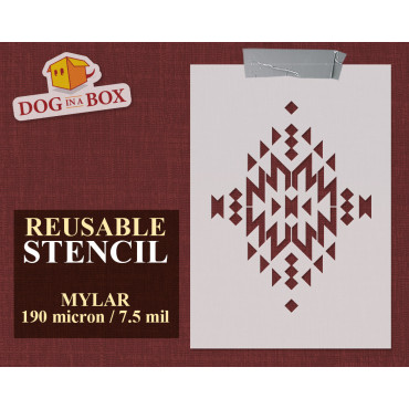 Native Americans Pattern stencil n.10 - Reusable indian pattern stencil