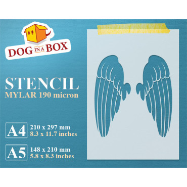 Angel wings stencil n.2 -...