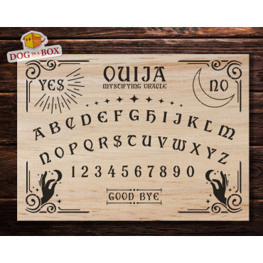 OUIJA stencil n.2 - Make your own Ouija table with this reusable stencil. Spirit board stencil