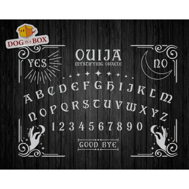 Stencil Ouija n.2 - Faites votre propre table Ouija avec ce pochoir réutilisable. Stencil de planche spirituel
