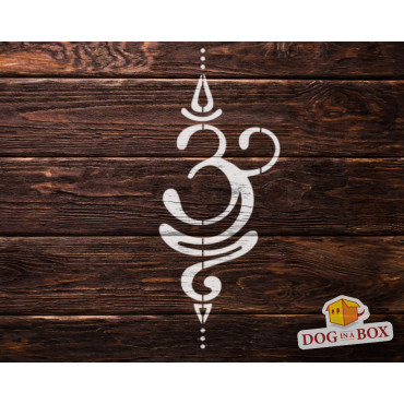 Stencil simbolo Respiro Om - Stencil riutilizzabile yoga e meditazione