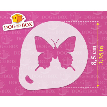 Butterflies stencil n.1 (set of 3) Cappuccino and Coffee cocoa powder decor stencil - Face Painting stencils