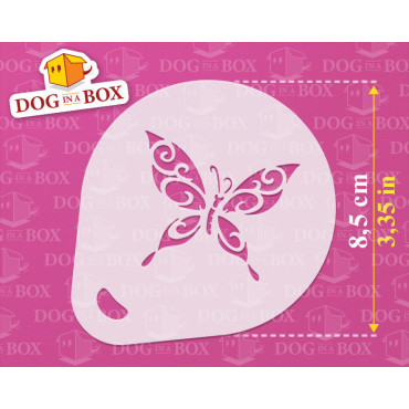 Butterflies stencil n.1 (set of 3) Cappuccino and Coffee cocoa powder decor stencil - Face Painting stencils