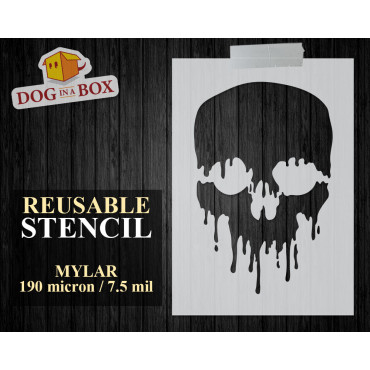 Skull stencil n.3 - Graffiti skull stencil for wall decor, wood signs and fabrics.