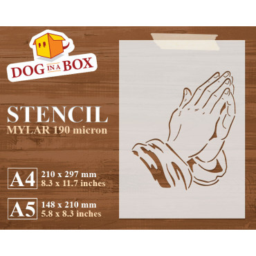 Stencil mani che pregano -...