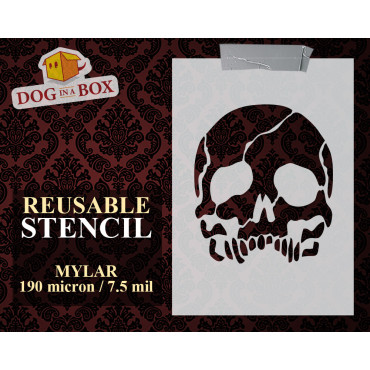 Skull stencil n.4 - Graffiti skull stencil for wall decor, wood signs and fabrics.