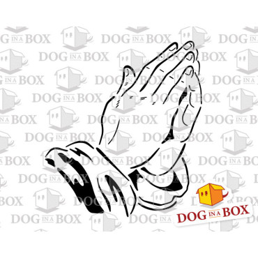 Praying hands stencil - Reusable faith stencil for churches, wood signs, wall decor and catechism