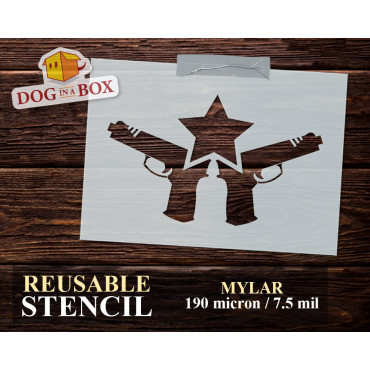 Stencil con Pistole e...
