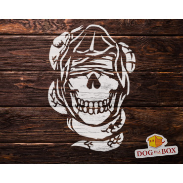 Skull stencil n.6 - Graffiti skull stencil for wall decor, wood signs and fabrics.