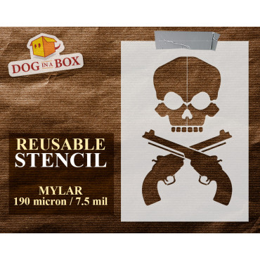 Skull and Guns stencil n.1...