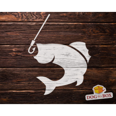 Fishing stencil n.6 - Reusable fisherman stencil for wood signs, walls or fabrics.