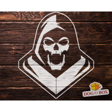 Grim Reaper stencil n.1 - Reusable Death stencil for wood signs, walls, fabrics and cakes.