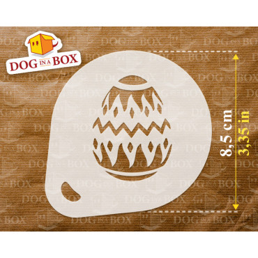 Easter Eggs stencil (set of 3) Cappuccino and Coffee cocoa powder decor stencil - Face Painting stencils