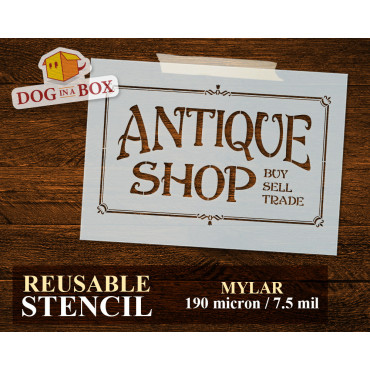 "Antique Shop" stencil n.1...