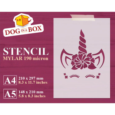 Unicorn stencil n.10 - Cute...