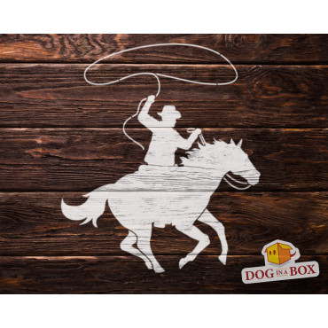 Cowboy stencil n.2 - Reusable Far West stencil for wall painting, wood and fabrics