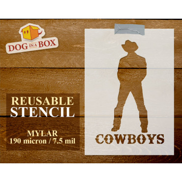 Cowboy - Toilette Schablone...