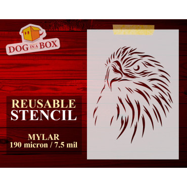 Eagle stencil n.7 - Reusable eagle stencil for wood signs, walls or fabrics.