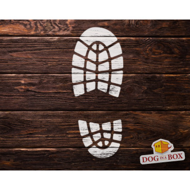 Footprint stencil n.3 - Reusable shoe print stencil for painting on the floor, walls