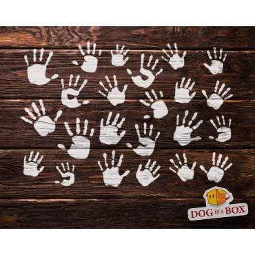 Handprints stencil n.1 - Reusable stencil for nursery, for wall painting, fabric and paper