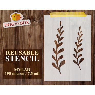 Olive leaves stencil n.1 - Olive branches reusable stencil for home decor, wood signs, gardening