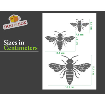 Bienen schablonen set n.1 - Wiederverwendbare Schablonen für Waben. Bienenschablone zum Malen.