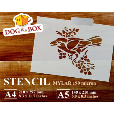 Bird decor stencil n.8 - Reusable bird stencil for wood signs, wall decor and fabric