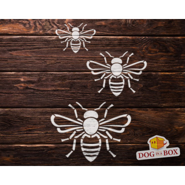 Bees stencil set n.2 - Reusable stencils for honeycombs. Bee stencil for painting.