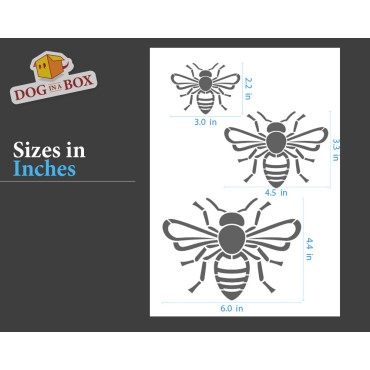 Bees stencil set n.2 - Reusable stencils for honeycombs. Bee stencil for painting.