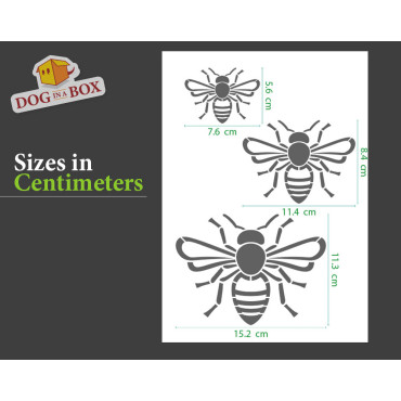 Bienen schablonen set n.2 - Wiederverwendbare Schablonen für Waben. Bienenschablone zum Malen.