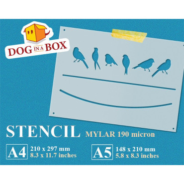 Oiseaux sur fil pochoir n.1...