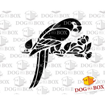 Bird decor stencil n.7 - Reusable parrot stencil for wood signs, wall decor and fabric