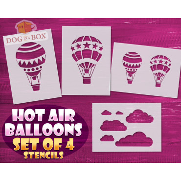 Hot air balloons SET of 4...