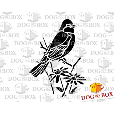 Bird decor stencil n.5 - Reusable bird stencil for wood signs, wall decor and fabric