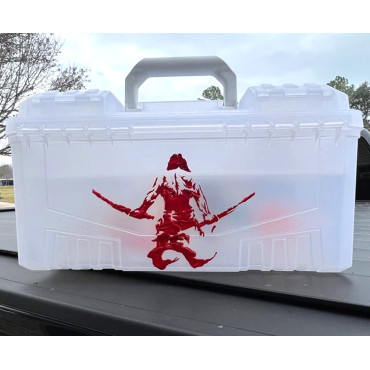 Samurai Schablone n.2 - Wiederverwendbare japanische Schablone für Holzschilder, Wandmalerei, Stoffe