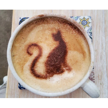 Cats stencils n.3, set of 3 cappuccino stencils, cake stencil, cat stencil, cats, cookie stencils, tattoo stencil, face painting