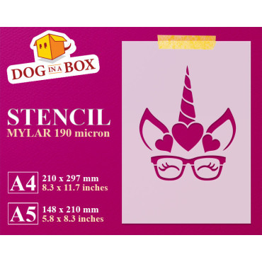 Unicorn stencil n.11, face...
