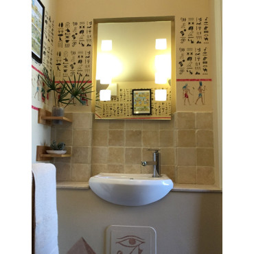 Hieroglyps Schablonenkarten - 26 einzelne wiederverwendbare Schablonen des ägyptischen Alphabets für Holz, Wände und Stoffe