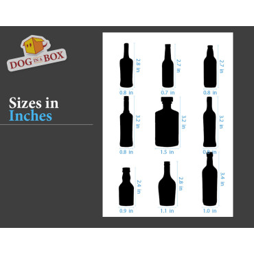 Bottles stencil n.1 - Reusable stencil with many bottles in various size, perfect for painting