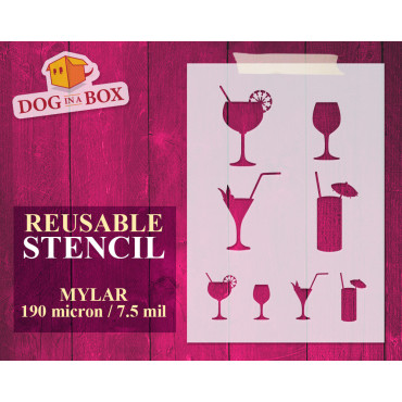 Pochoir Cocktail set n.1 -...