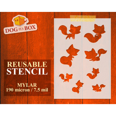 Pochoir renard mignon n.1 -...