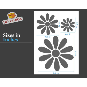 Daisy stencil set n.1 - Reusable stencil with many flowers in various size, perfect for painting